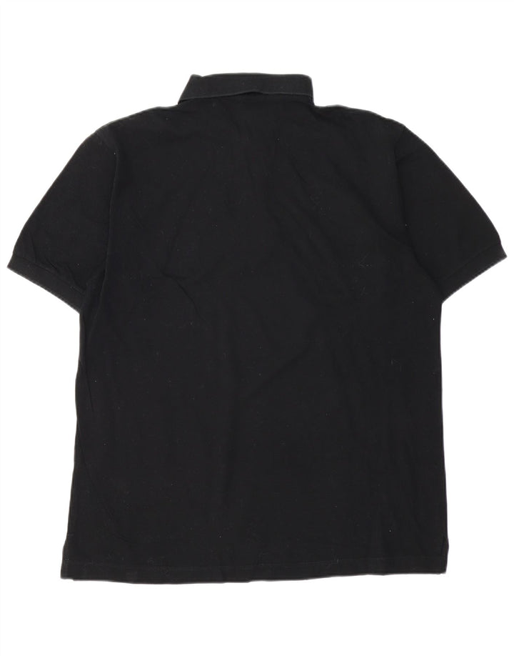 SERGIO TACCHINI Tricou polo pentru bărbați din bumbac negru mare