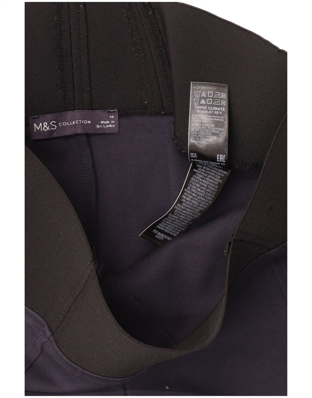 Leggings pentru femei Marks & Spencer UK 14 Medium Bluemarin Blue Viscose