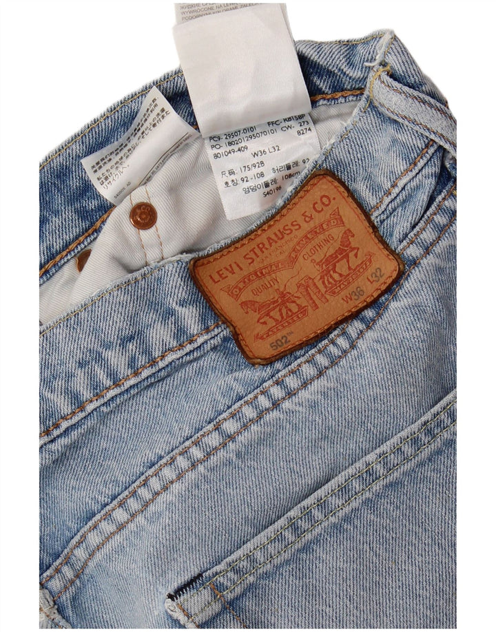 Blugi conici pentru bărbați Levi's 502 W36 L32 Bumbac albastru