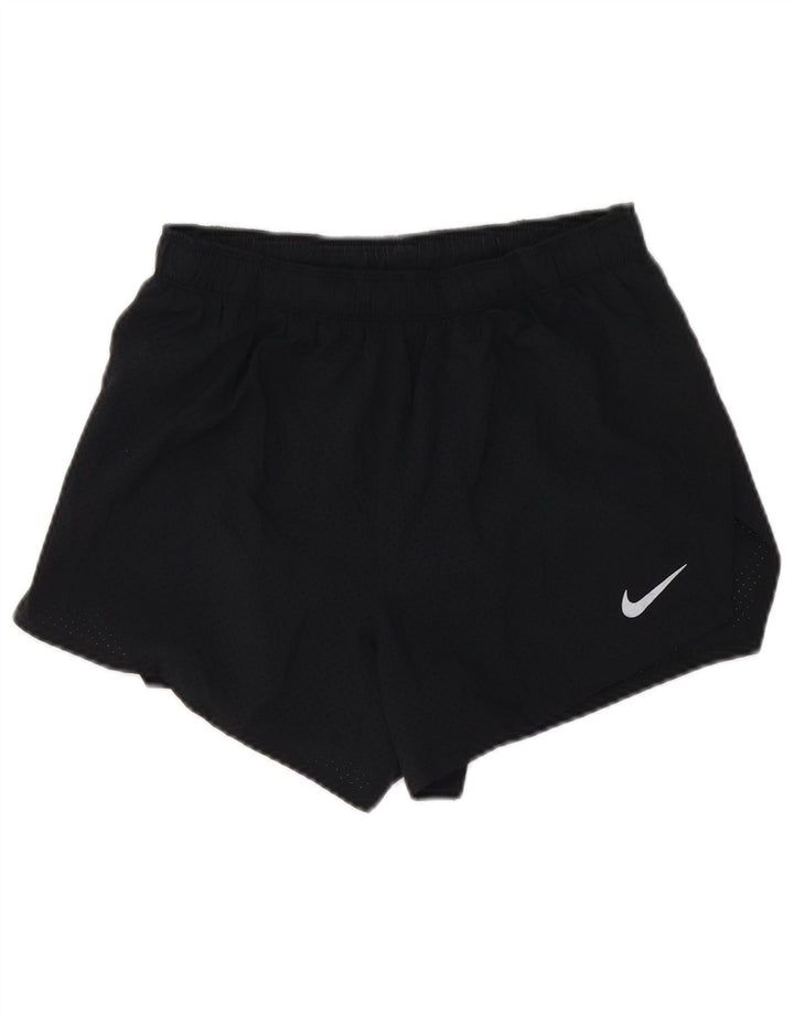 Pantaloni scurți sport Nike Dri Fit pentru femei UK 12 Poliester mediu negru