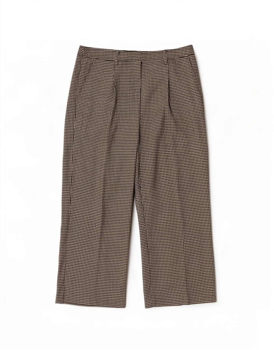 Stefanel Pantaloni Cropped Femei IT 42 Medium W32 L24 Black Houndstooth
