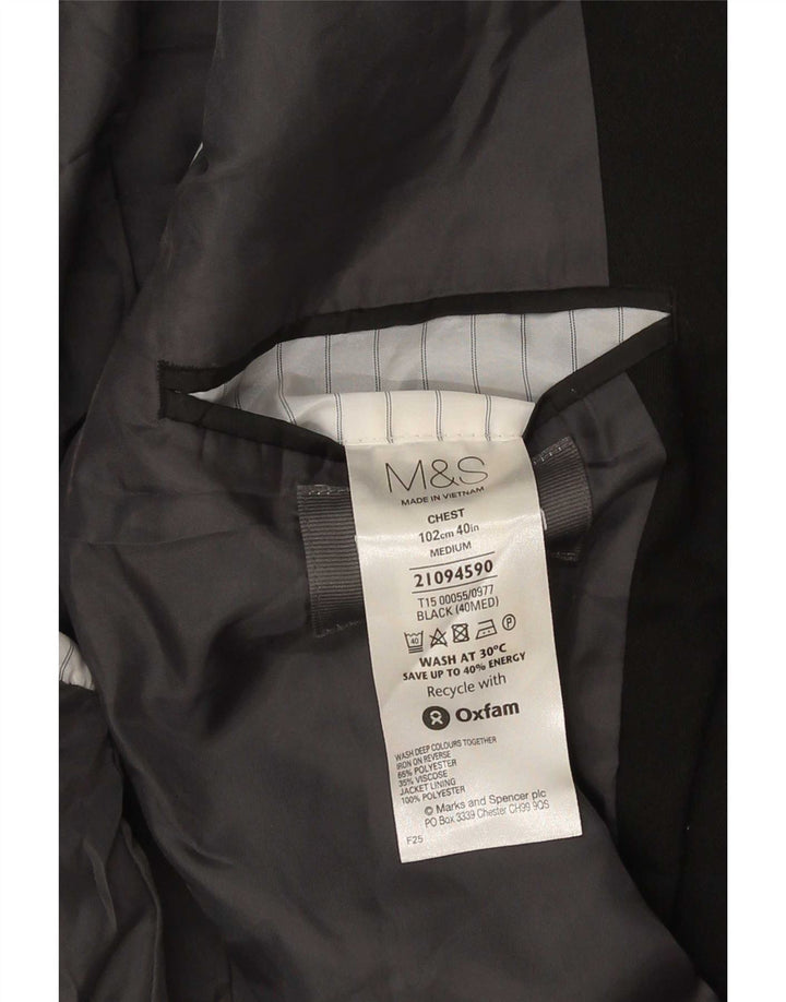 Jachetă pentru bărbați Marks & Spencer, cu 2 nasturi, UK 40 Poliester mediu negru
