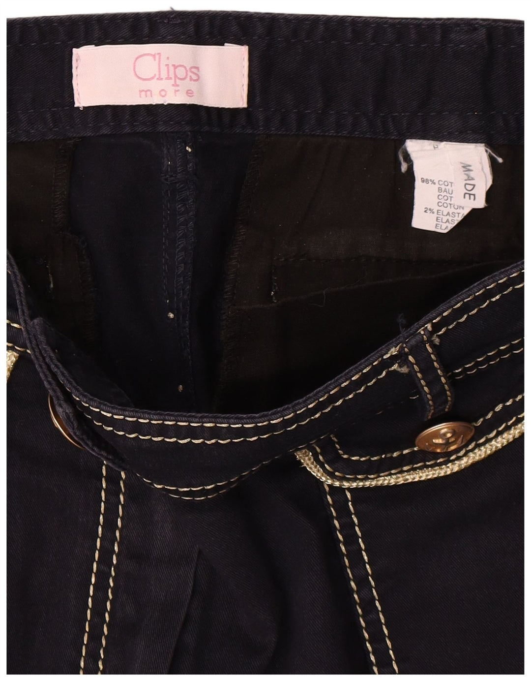 Clips Fusta Denim Damă W30 Medium Bleumarin Bumbac