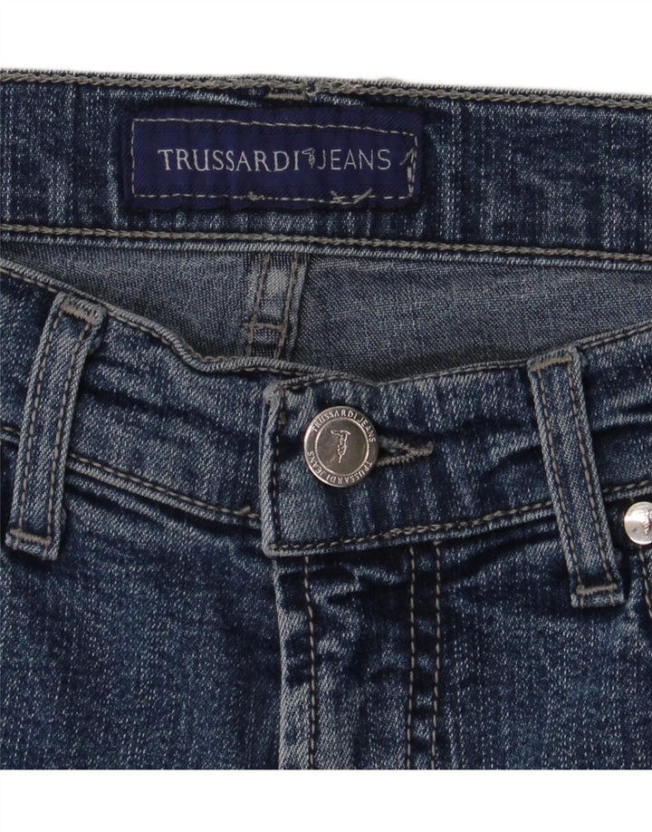 Blugi drepti pentru femei Trussardi W28 L30 albastru