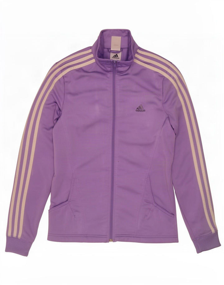 Jachetă de top pentru trening Adidas pentru femei UK 14 Poliester violet mediu