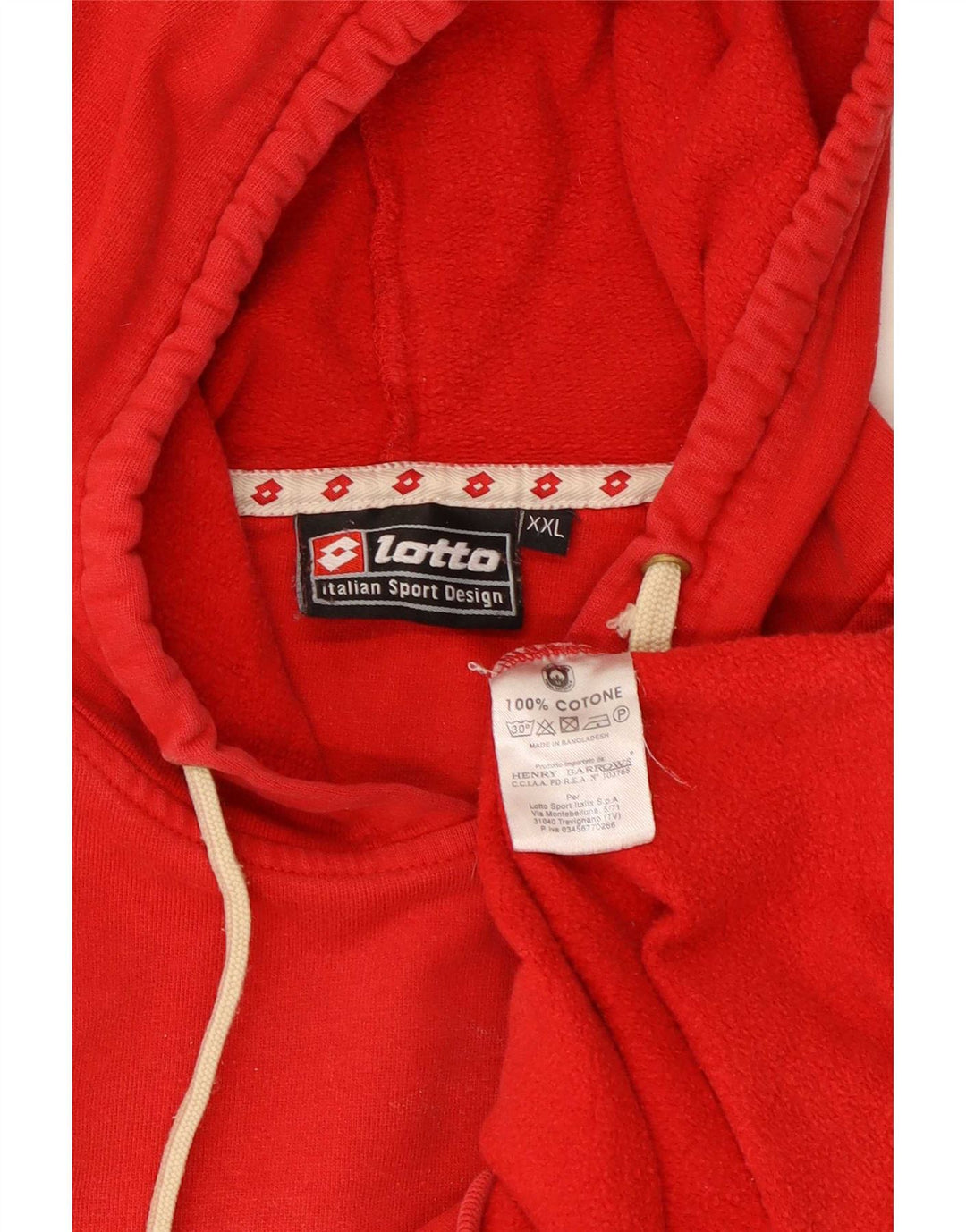 Pulover cu glugă grafic Lotto pentru bărbați, 2XL, roșu
