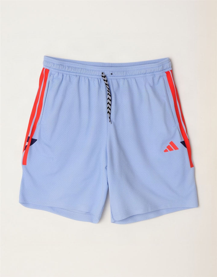 Pantaloni scurți sport pentru bărbați Adidas XL, albastru, poliester color bloc