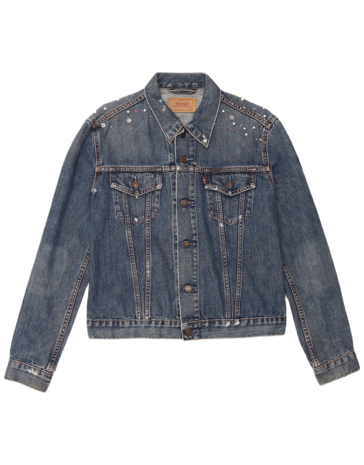 Jachetă de blugi pentru fete LEVI'S 11-12 ani, mare, albastru, bumbac