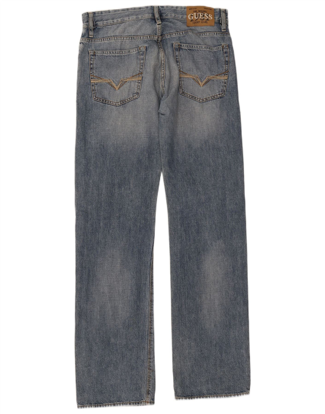 Blugi drepte pentru femei Guess W31 L34 Bumbac albastru