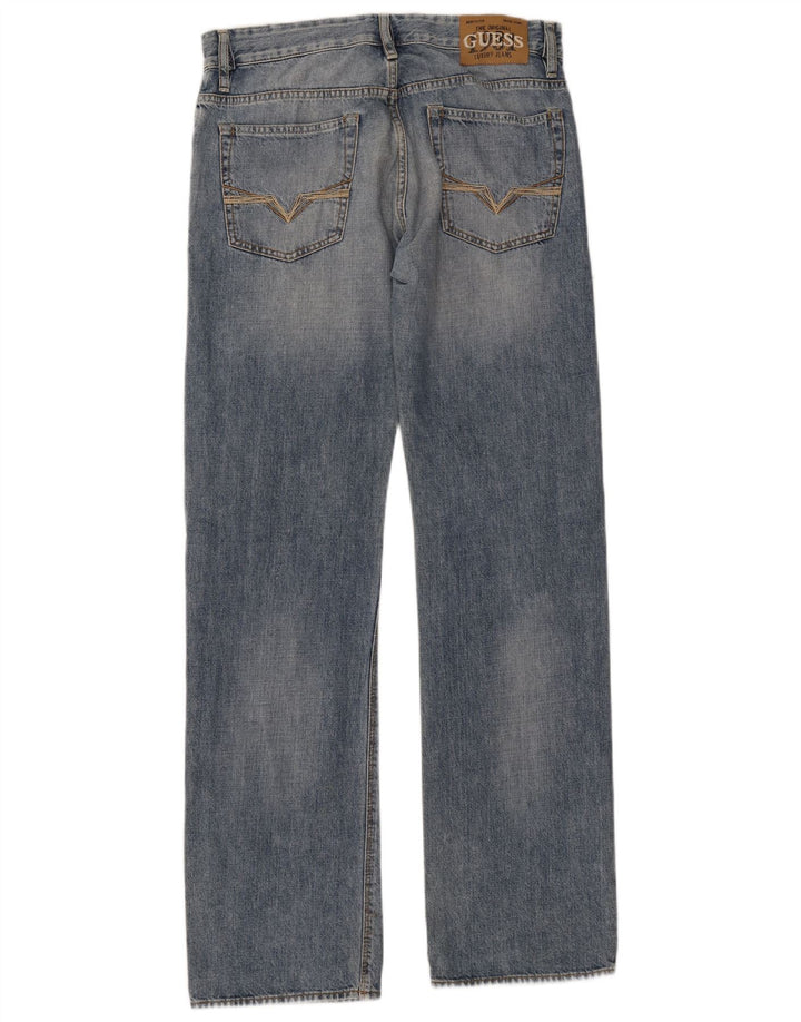 Blugi drepte pentru femei Guess W31 L34 Bumbac albastru