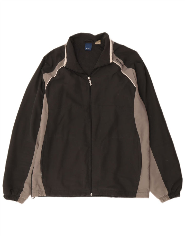 Jachetă de trening pentru bărbați Reebok, negru, poliester color bloc