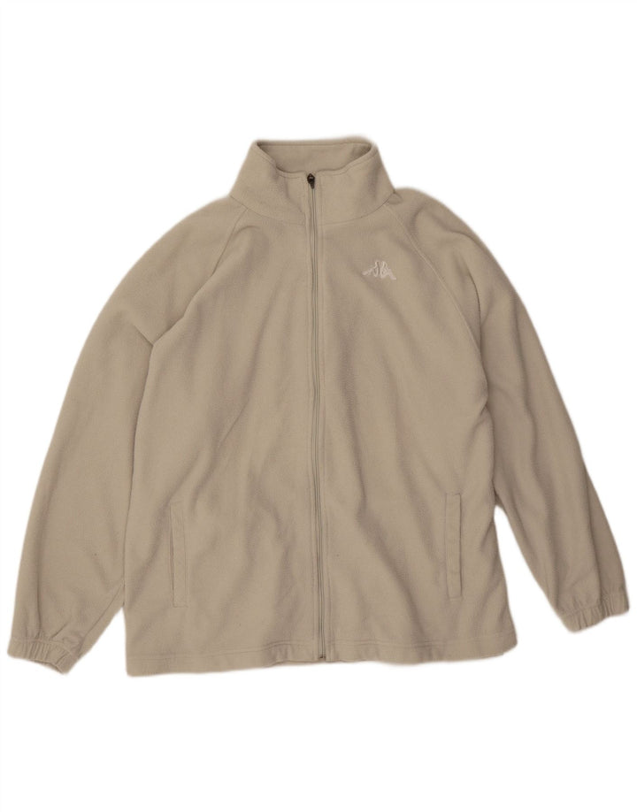 Jachetă fleece pentru bărbați Kappa UK 40, mare, bej, poliester
