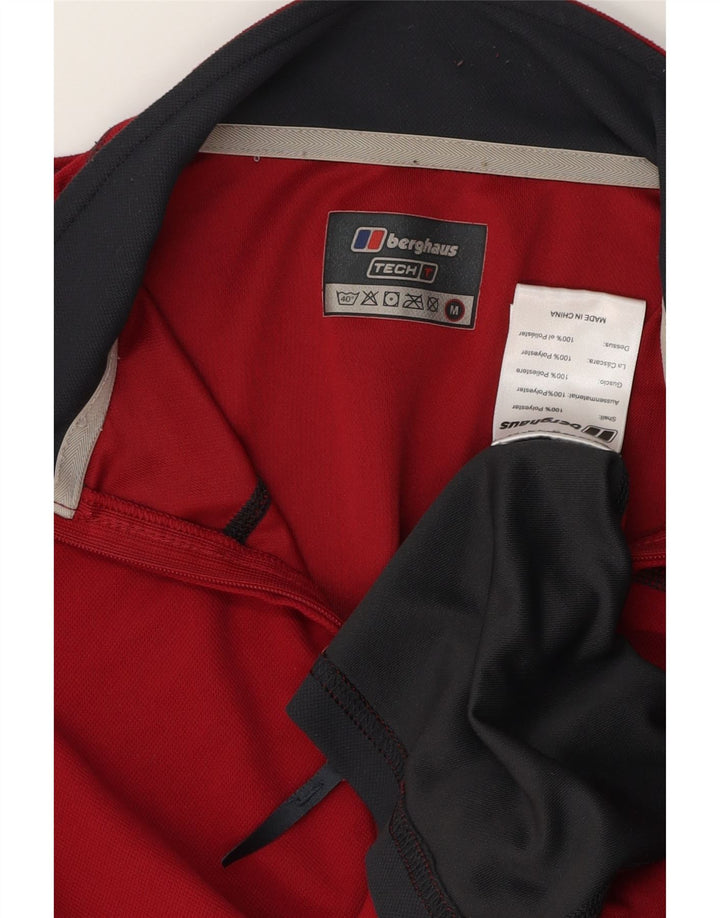Trening pentru bărbați Berghaus, cu fermoar, cu gât, colorat, roșu mediu