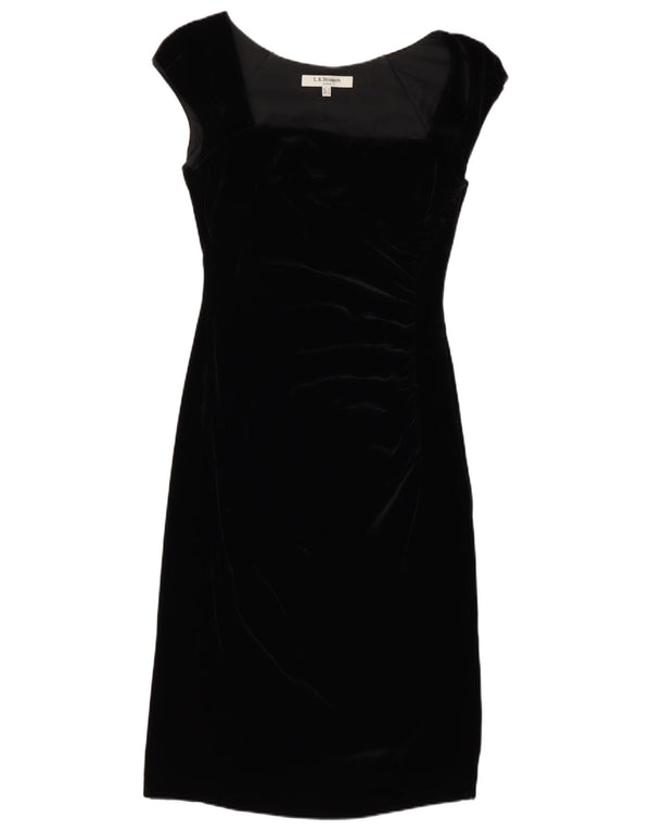 L.K. Rochie Bennett pentru femei din catifea UK 8 Small Black Viscose