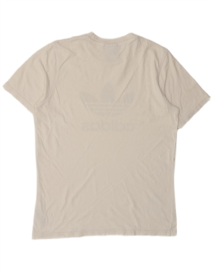 Tricou grafic pentru bărbați Adidas Top Medium White Bumbac