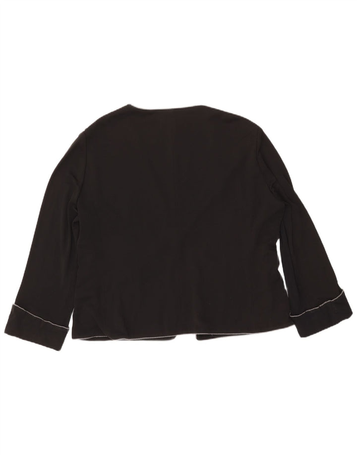 BARBARA Top cardigan pentru femei UK 18 XL Acetat negru