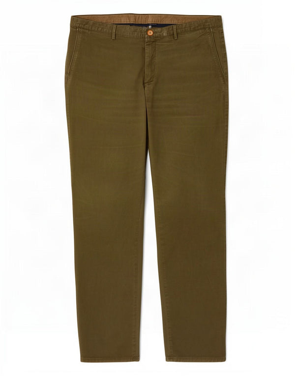 Massimo Dutti Pantaloni Chino Slim Fit pentru bărbați EU 46 XL W36 L33 Kaki