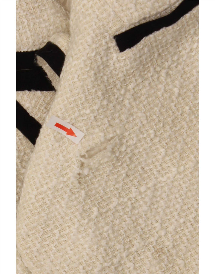 Jachetă Blazer pentru femei Zara, cu două piept, UK 6 XS Poliester alb