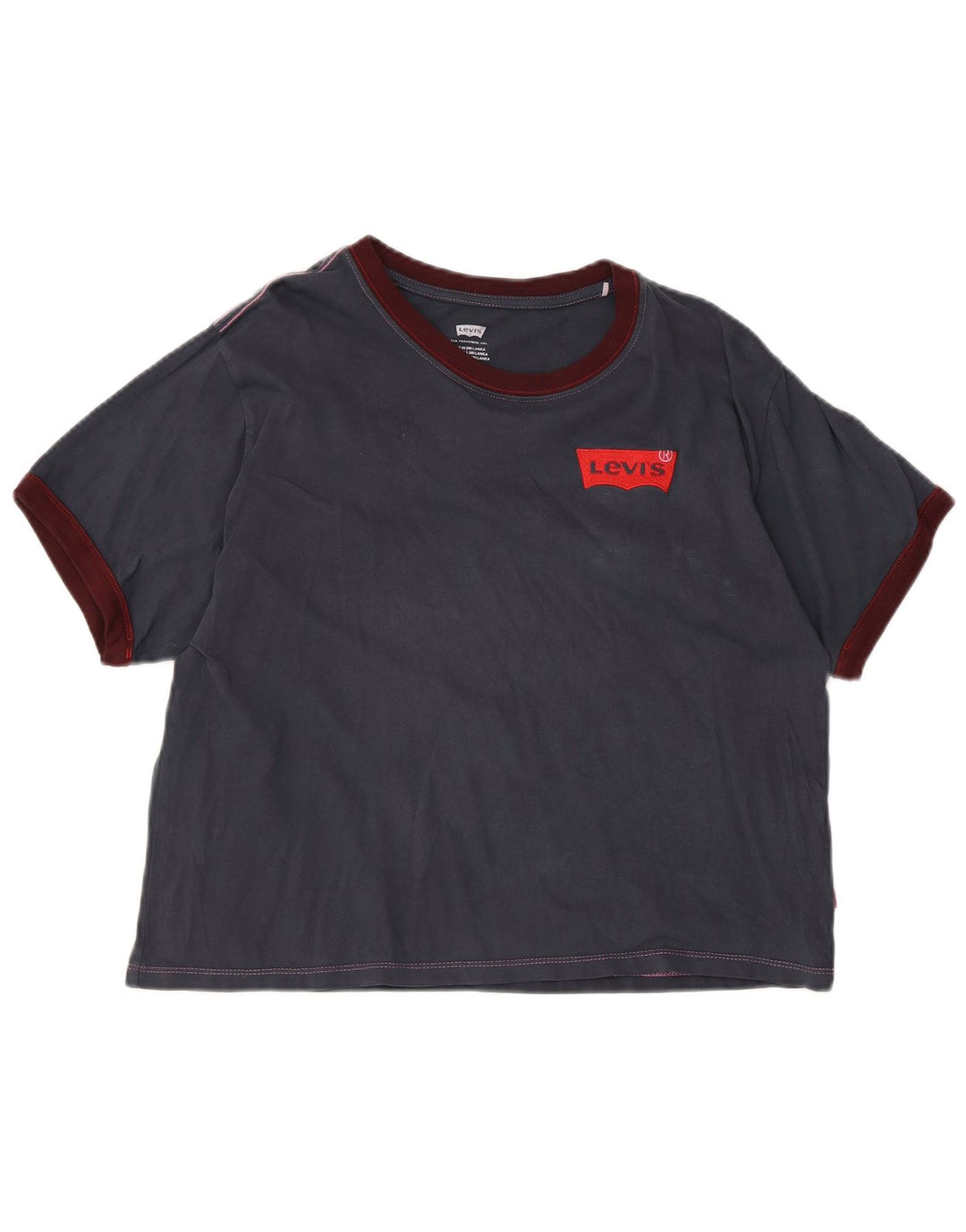 Top de tricou supradimensionat pentru femei LEVI'S UK 6 XS bleumarin