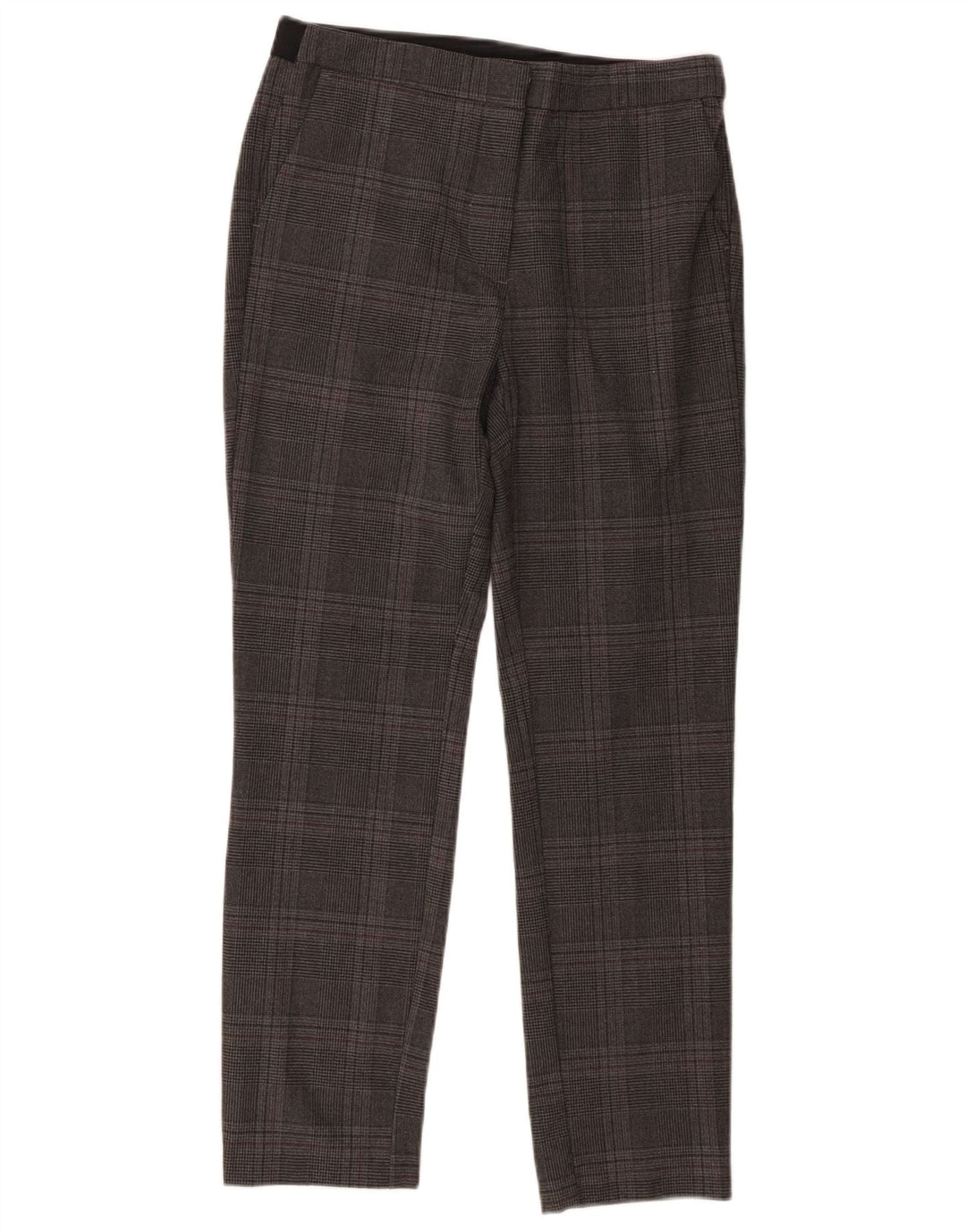 Pantaloni de costum slim pentru femei Zara Mediu L28 L27 Gri Check