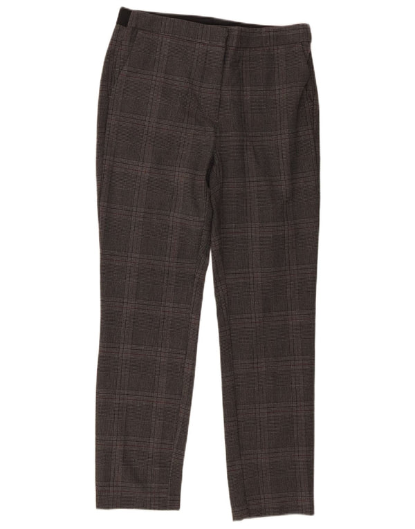 Pantaloni de costum slim pentru femei Zara Mediu L28 L27 Gri Check