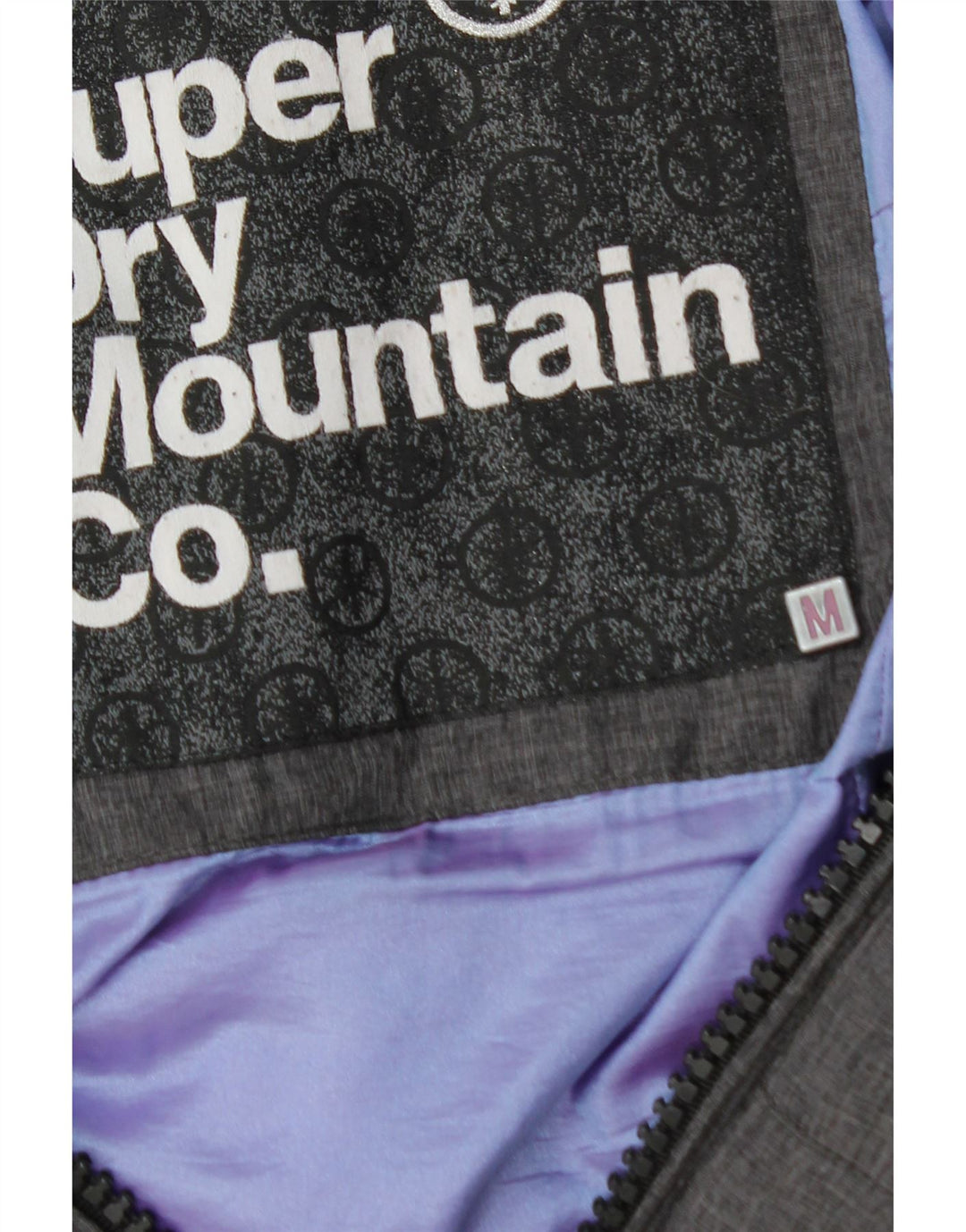 SUPERDRY Palton căptușit cu glugă pentru femei UK 14, nailon gri mediu