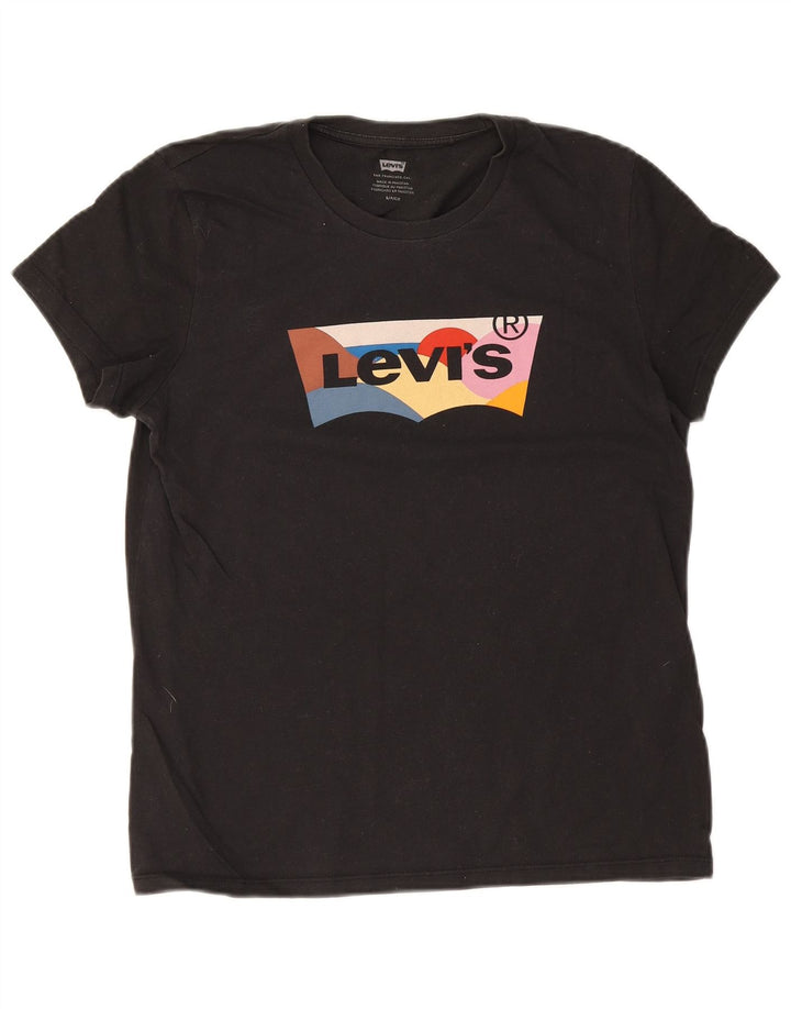 Tricou grafic Levi's pentru bărbați Top mic, negru, bumbac