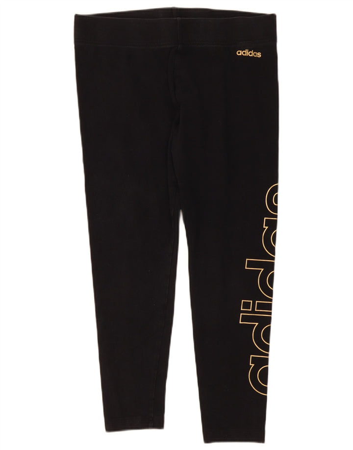 Leggings cu grafic pentru femei Adidas Marea Britanie 16/18 mare negru