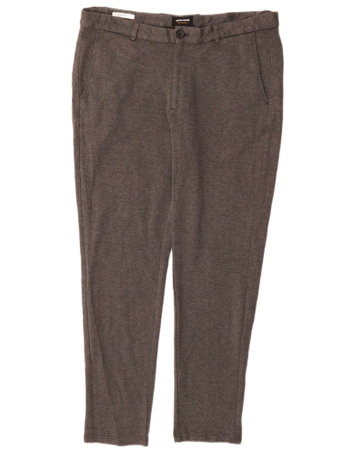 Pantaloni chino subțiri JACK & JONES pentru bărbați, L36 L32, viscoză gri