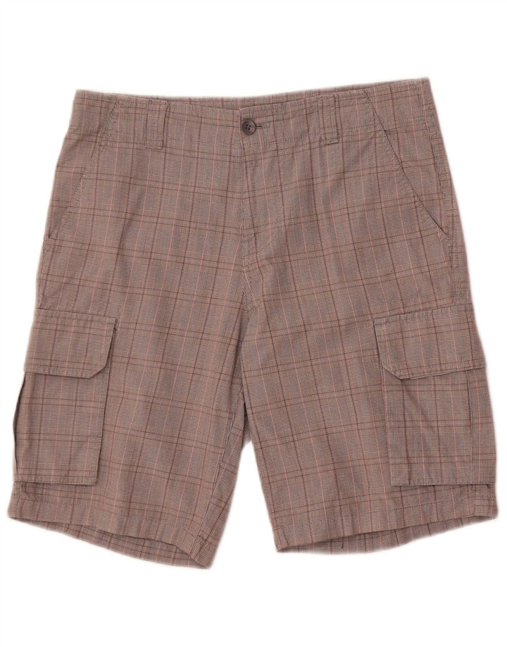 Pantaloni scurți pentru bărbați Kappa Perfect Fit Cargo IT 46 Small W32 Grey Check Bumbac