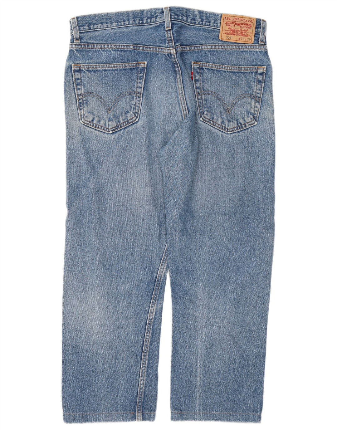 Blugi drepti pentru bărbați Levi's 505, cu ajustare normală, W36 L26, bumbac albastru