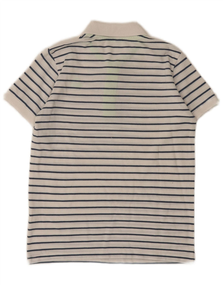 Tricou polo pentru băieți Benetton 8-9 ani poliester cu dungi albe mari