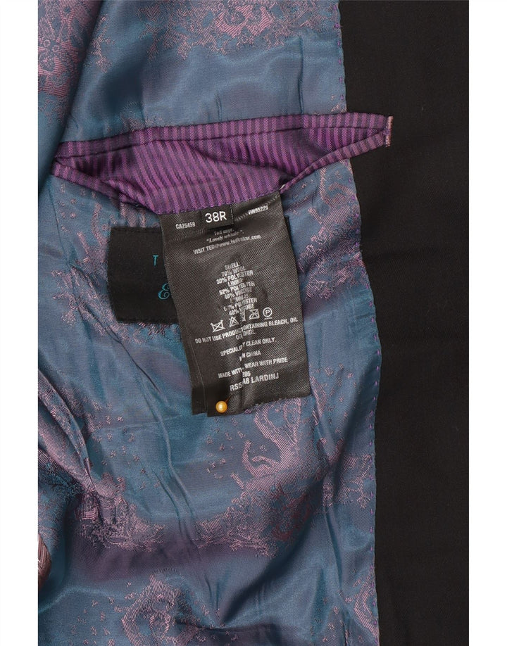 Jachetă pentru bărbați Ted Baker cu 2 nasturi, UK 38, lână neagră medie