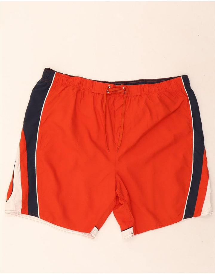 PIERRE CARDIN Mens Swimming Shorts 2XL Orange Colourblock Polyester Vintage Pierre Cardin and Second-Hand Pierre Cardin from Messina Hembry 