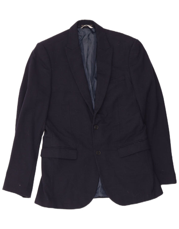 Blazer pentru bărbați Marks & Spencer, cu 2 nasturi, slim fit, UK 38 Medium Bleumarin