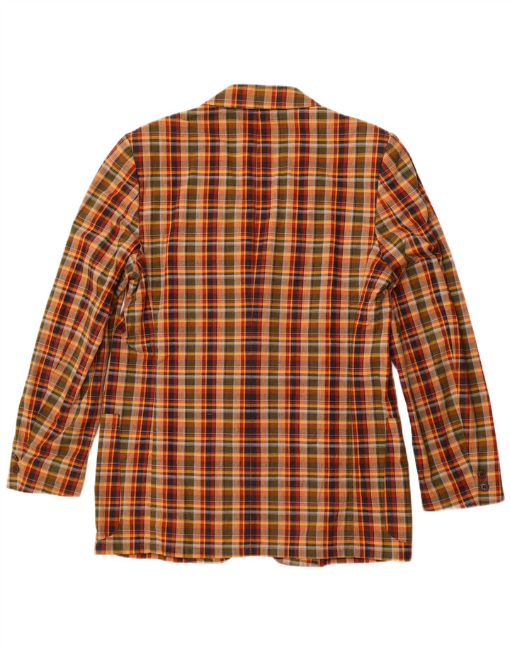 Jachetă pentru bărbați VINTAGE cu 2 nasturi IT 54 2XL, bumbac cu carouri multicolore