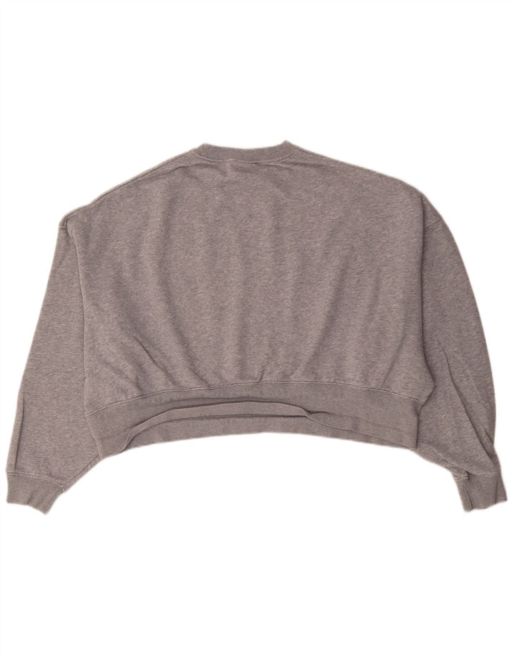 Pulover oversized pentru femei Nike Crop pentru femei UK 10 Small Gri Flecked