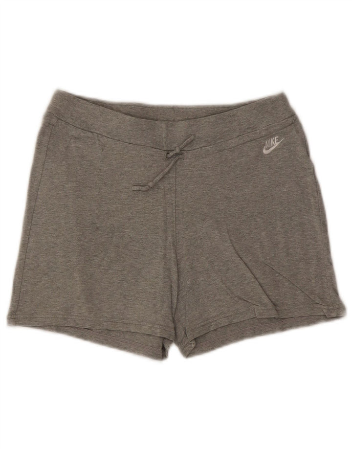 Pantaloni scurti sport NIKE pentru femei UK 8/10, bumbac gri mic