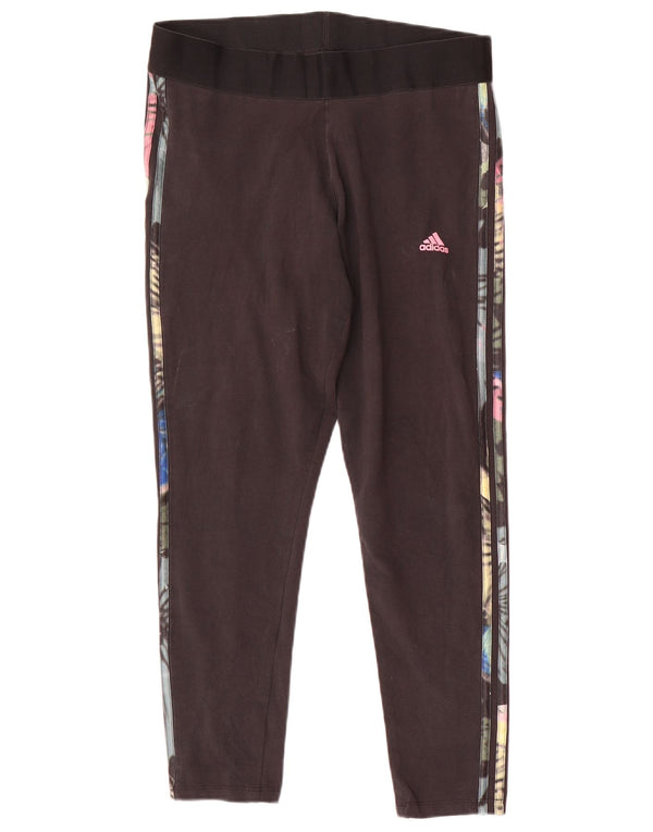 Leggings pentru femei Adidas UK 16/18, mare, negru, bumbac