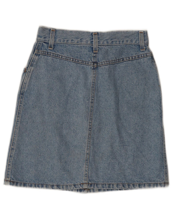 Vintage Womens Denim Skirt IT 40 Small W25 Blue Cotton