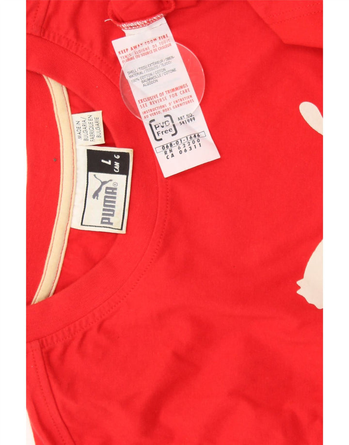 Vestă grafică PUMA pentru bărbați, mare, roșu, bumbac