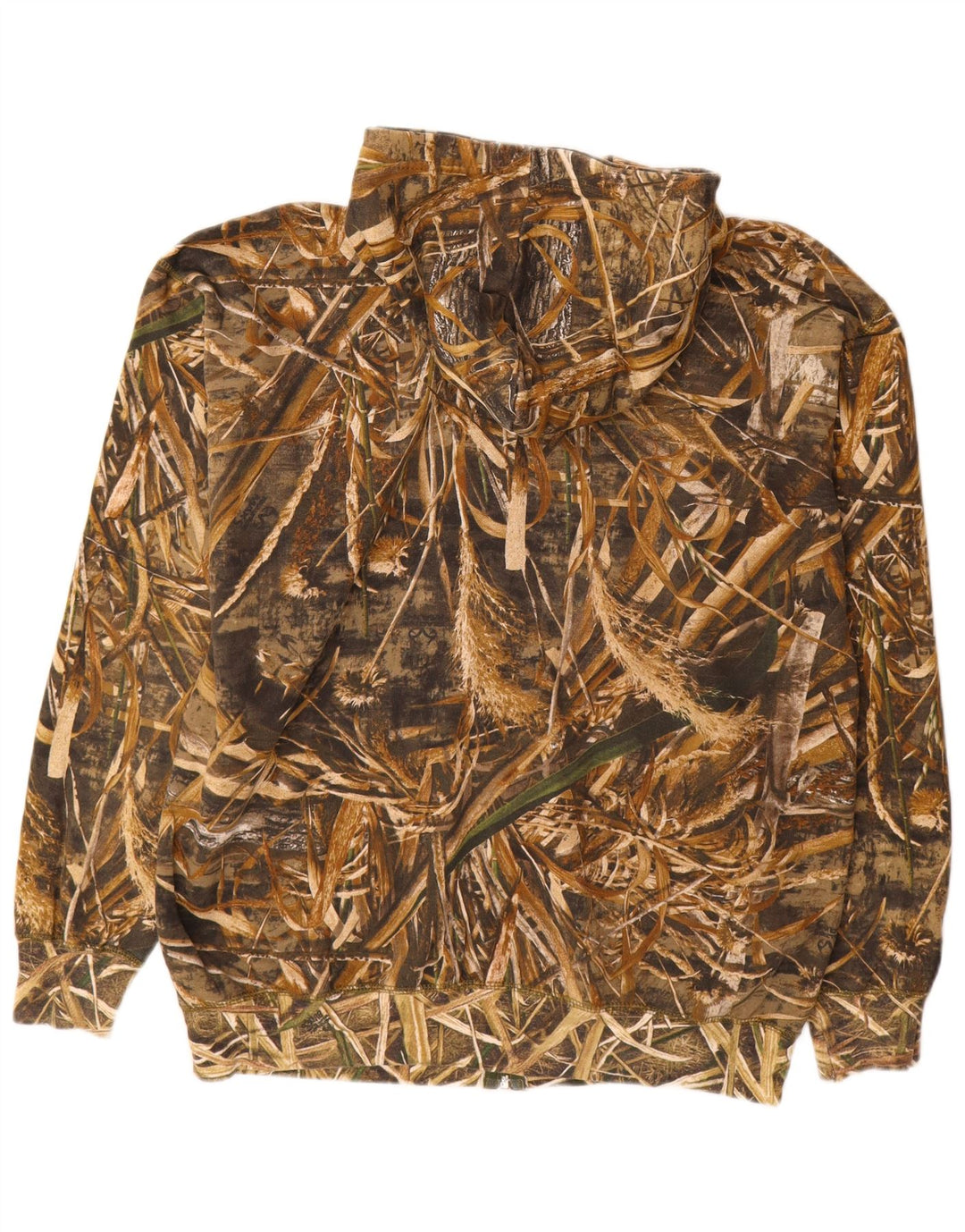 Pulover VINTAGE pentru bărbați, cu fermoar, 2XL, poliester camuflat maro