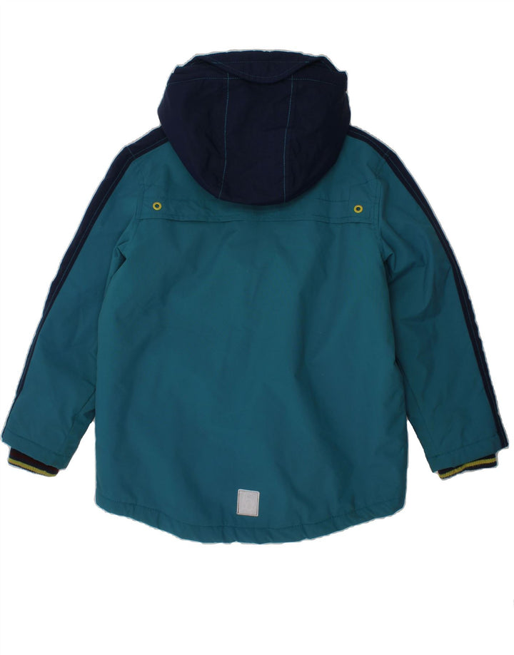 TED BAKER Boys Hooded Windbreaker Jacket 8-9 Years Blue Colourblock Nylon Vintage Ted Baker and Second-Hand Ted Baker from Messina Hembry 