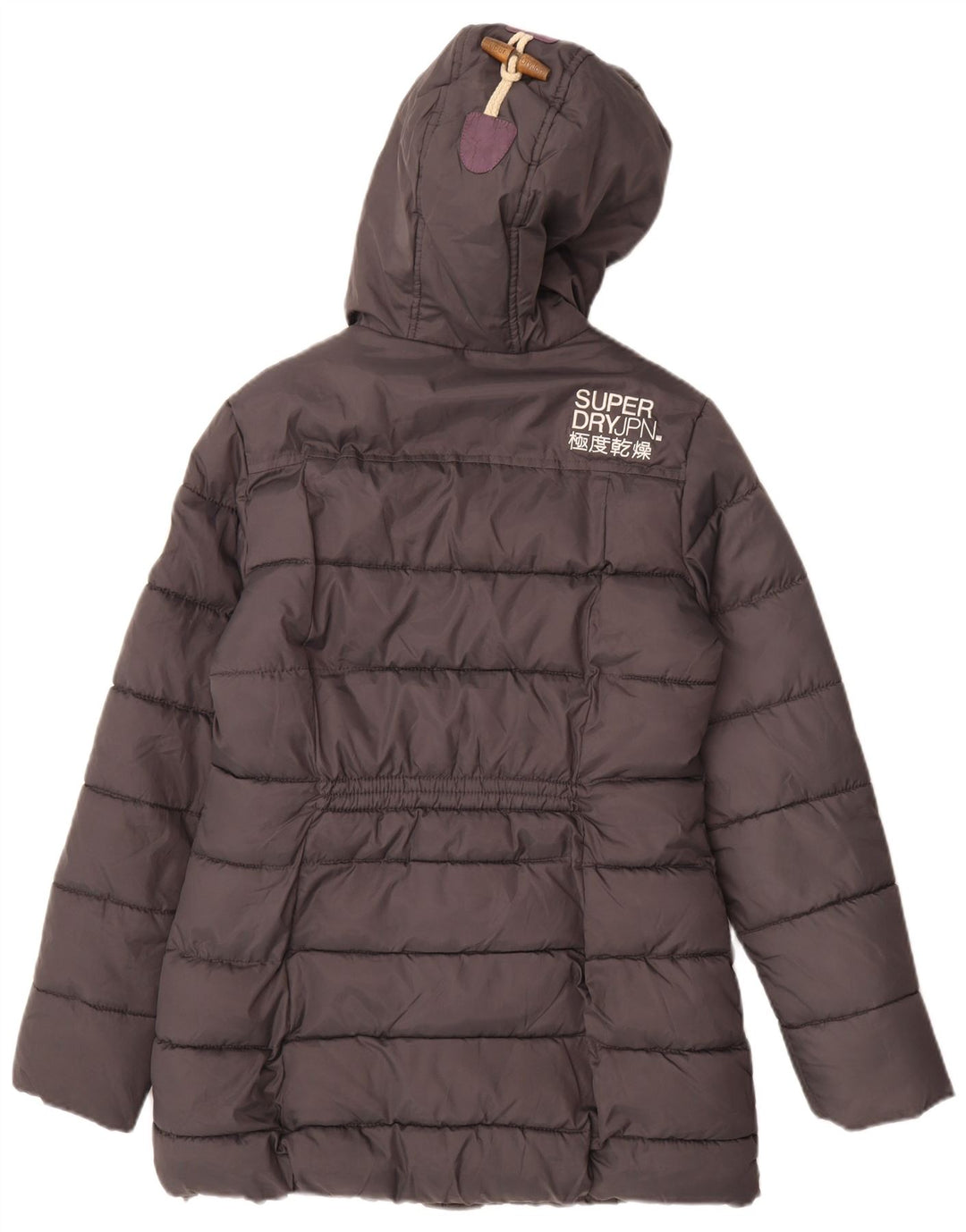 Palton căptușit Sherpa cu glugă pentru bărbați Superdry UK 10 Poliester gri mic