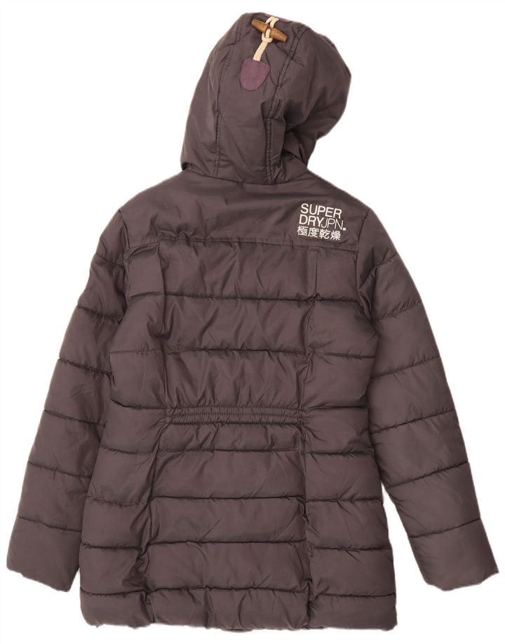 Palton căptușit Sherpa cu glugă pentru bărbați Superdry UK 10 Poliester gri mic