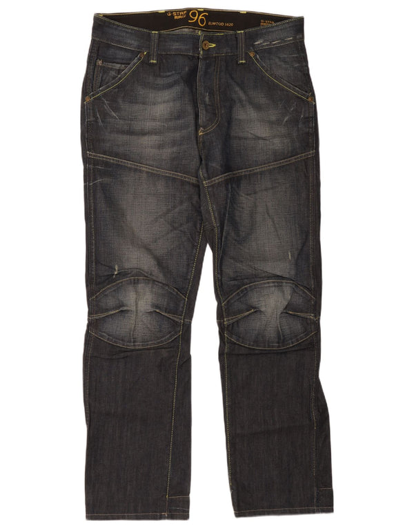 Blugi G-Star Elwood drepte pentru bărbați W34 L30 bumbac bleumarin