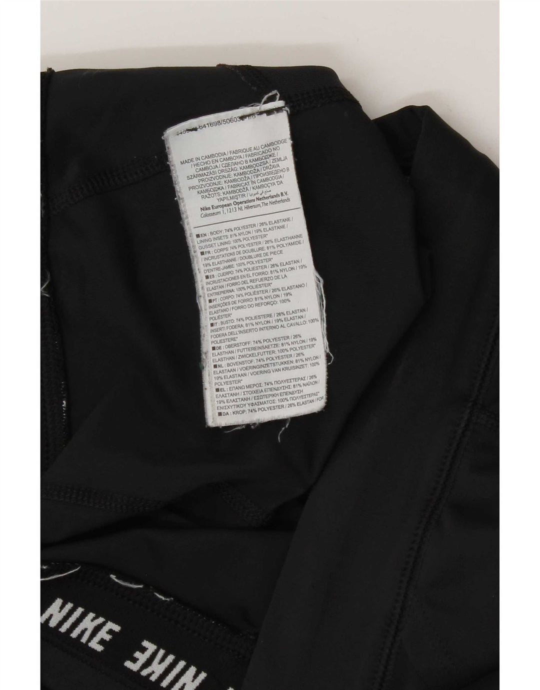 Leggings crop Nike Dri Fit pentru femei UK 12 Poliester mediu negru