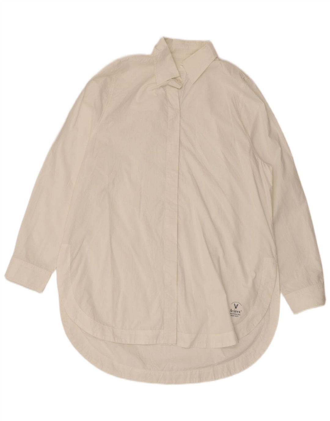 Bluză cămașă cu paragate pentru femei Avirex UK 14 Medium Off White