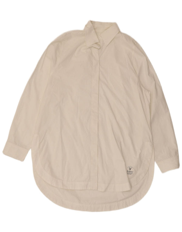 Bluză cămașă cu paragate pentru femei Avirex UK 14 Medium Off White