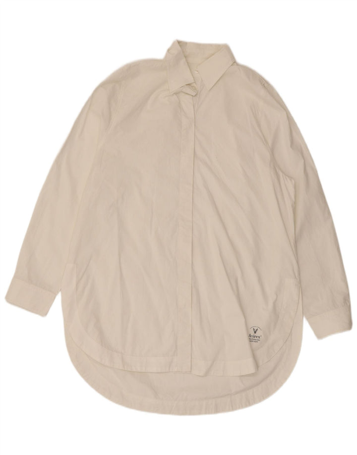 Bluză cămașă cu paragate pentru femei Avirex UK 14 Medium Off White